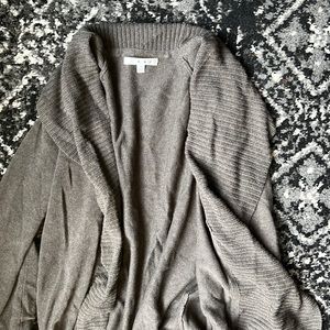 CABi Fall Style 226 Chocolate Brown Sweater cardigan brown gray duster shawl